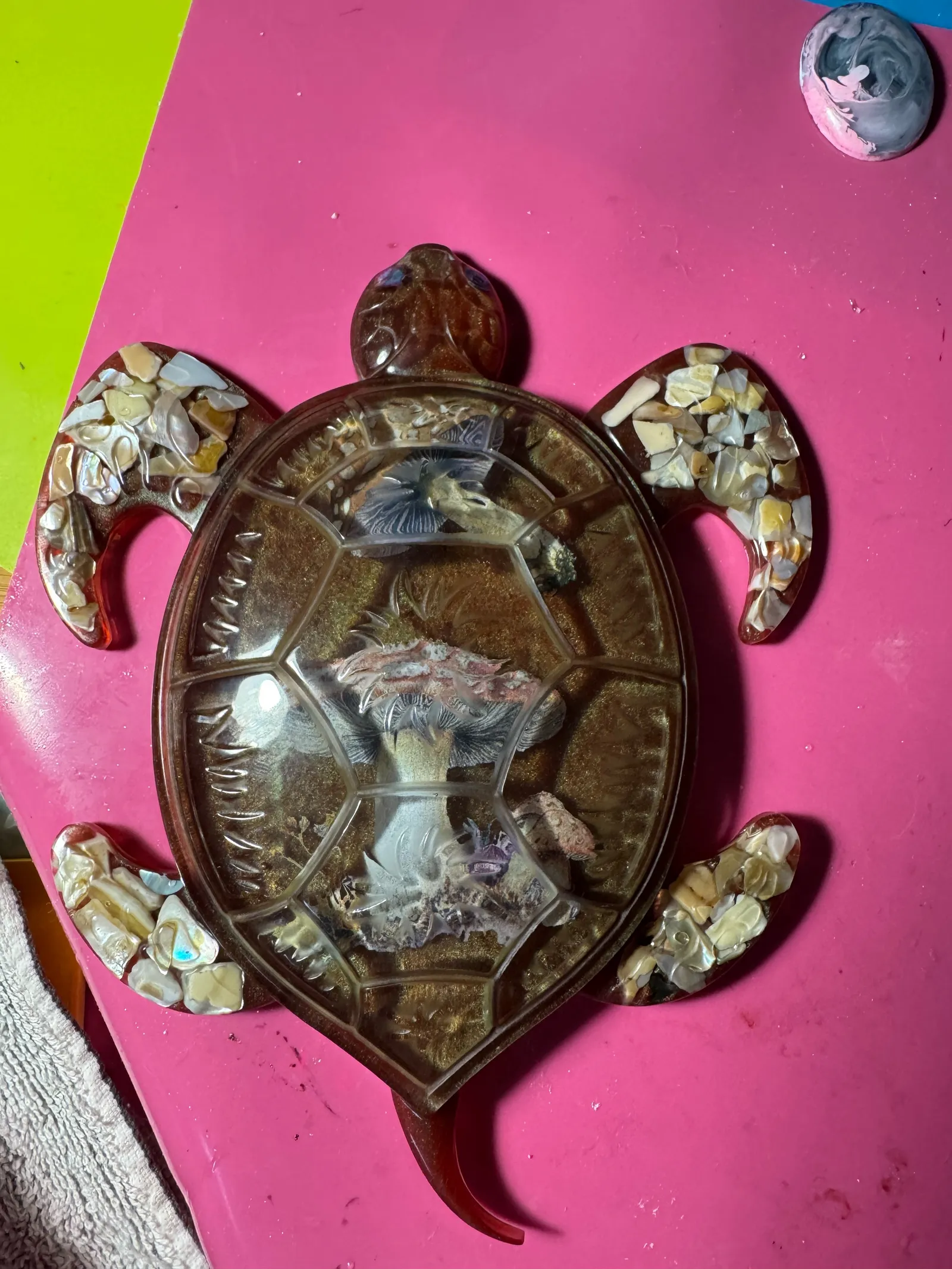 Turtle with inlaid image